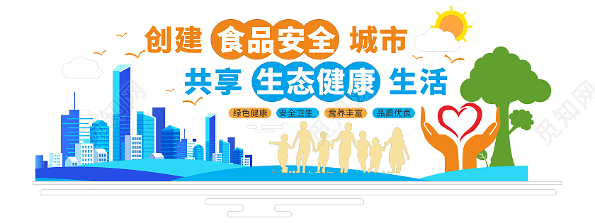 活泼创意食品安全口号文化墙食品安全文化墙