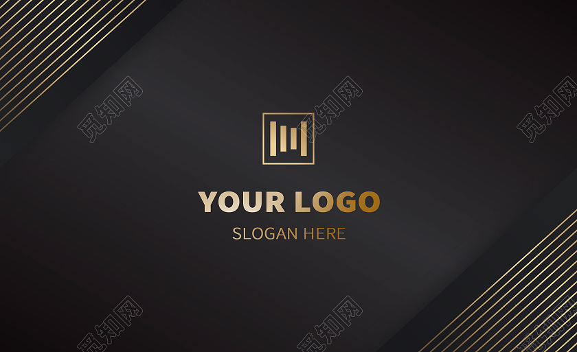 黑色时尚简约商务名片黑金名片