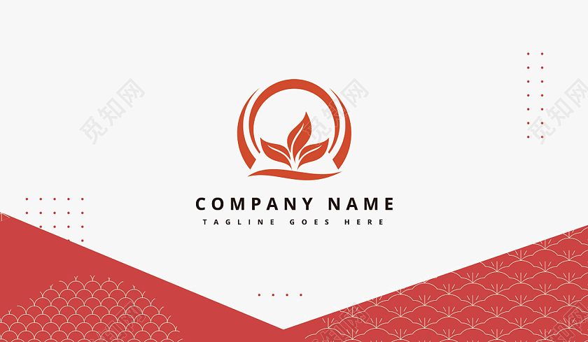 红色简约风企业名片行业模板