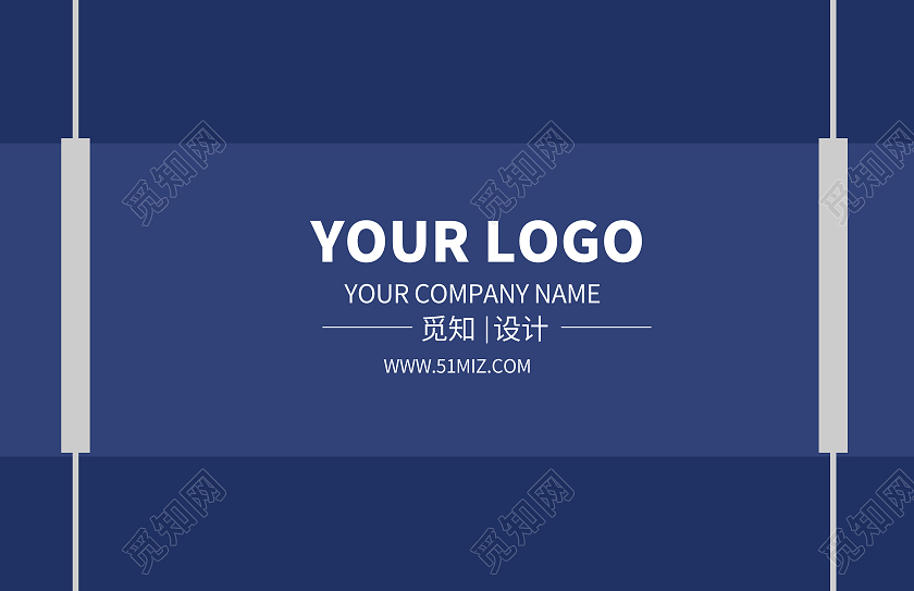 深色几何保险名片