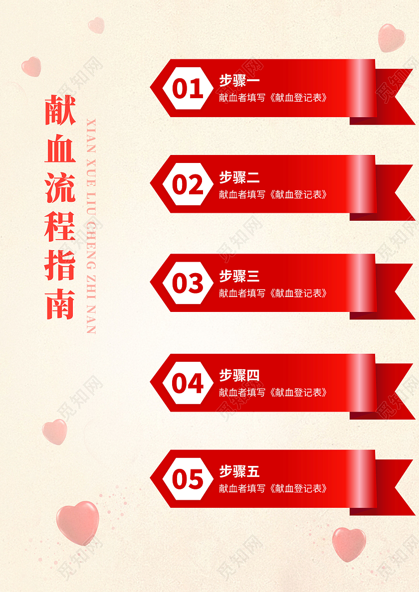 红色商务614世界献血日宣传单献血宣传单