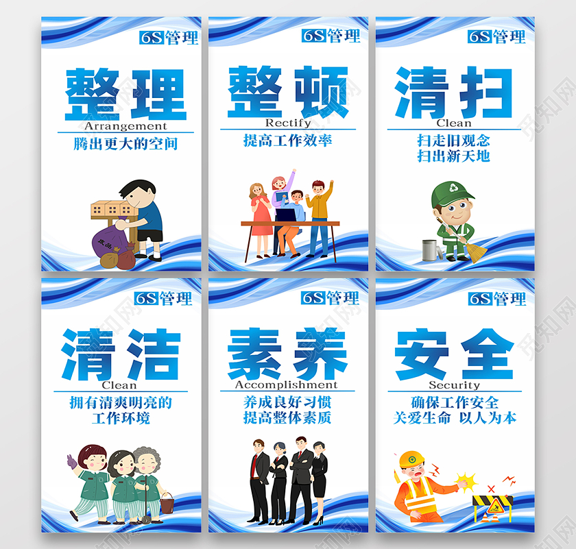 6S工厂生产安全车间标语海报工厂安全生产车间标语