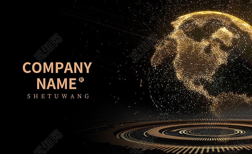 商用黑金简约企业个人名片黑金名片