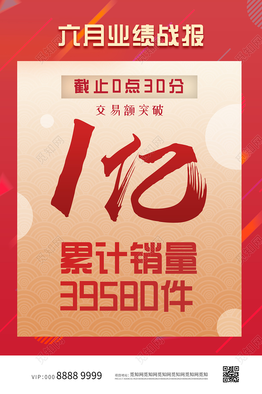 红色活泼简约大气618战报