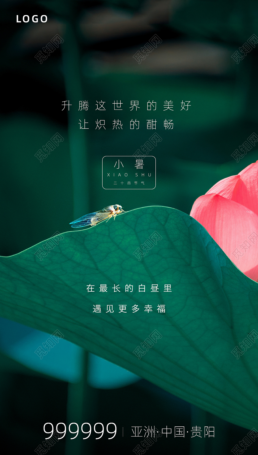 小暑二十四节气24节日小暑ui手机海报
