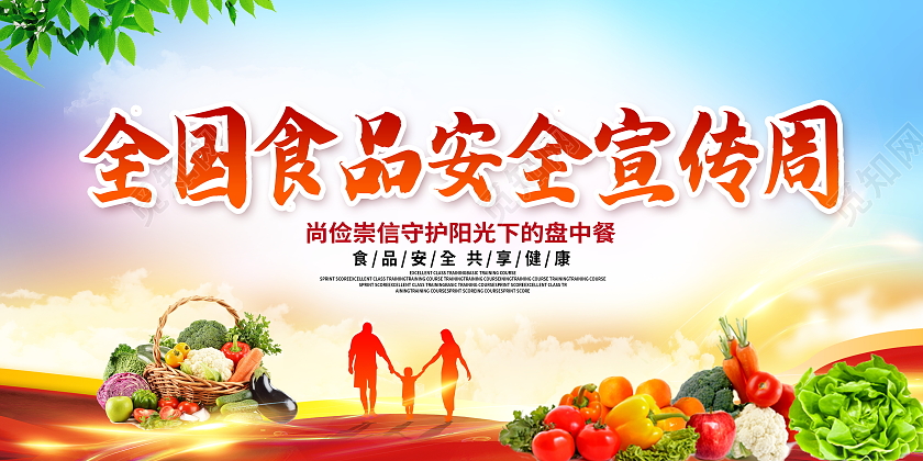 蓝色大气2021年全国食品安全宣传周展板设计