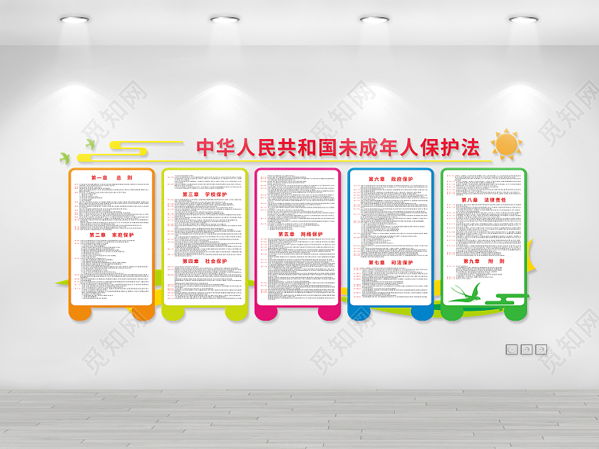 绿色未成年人保护法科普文化墙未成年人保护法宣传栏