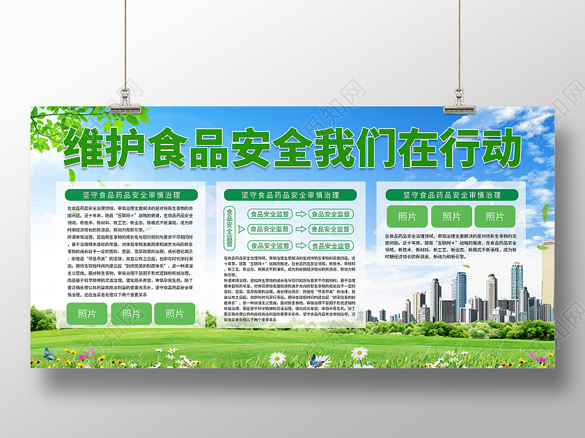维护食品安全我们在行动展板