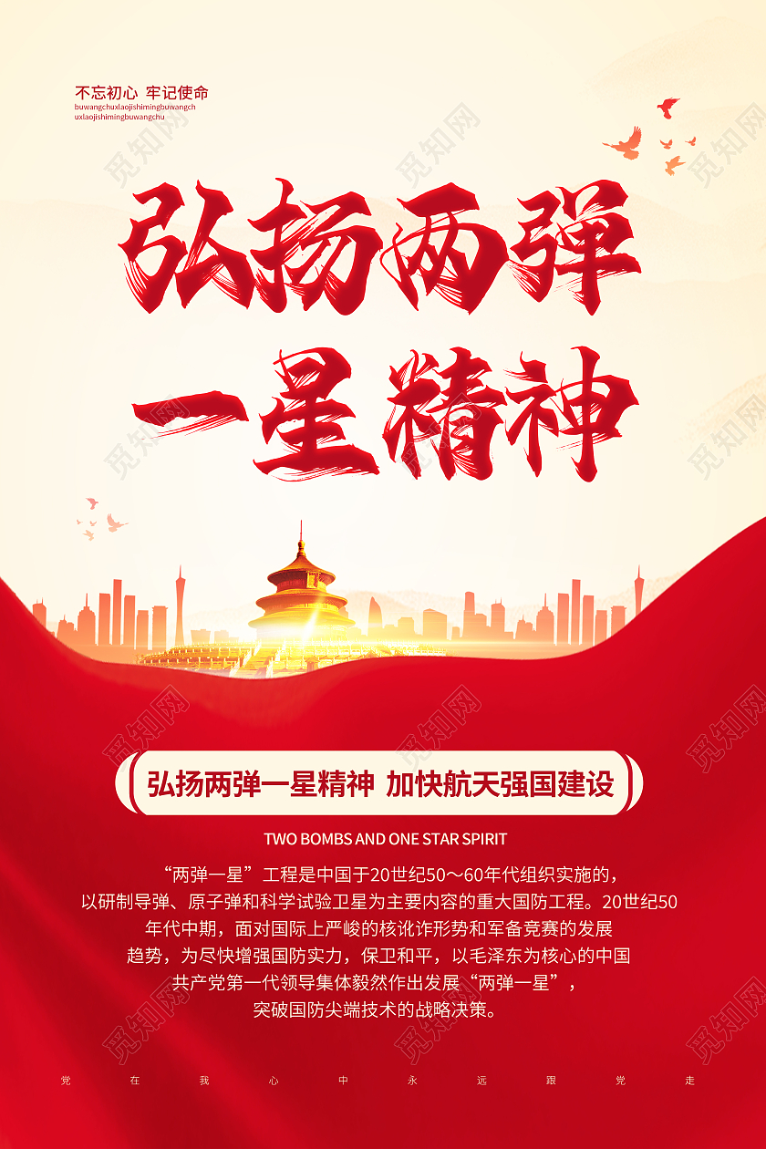 红色两弹一星精神航天精神套图两弹一星精神套图