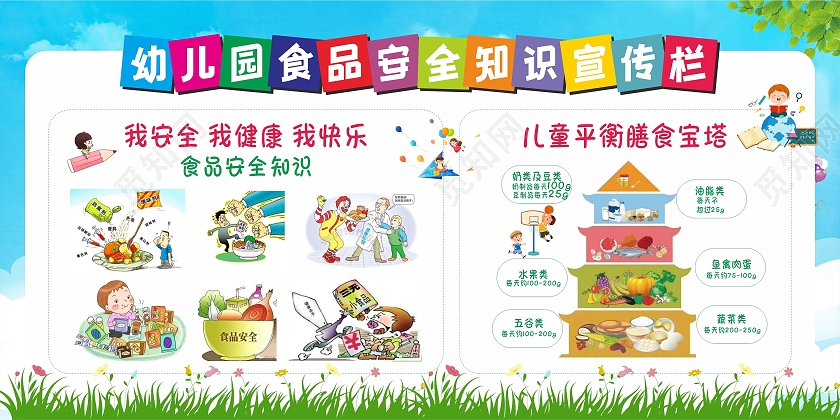 儿童食品安全展板宣传栏海报