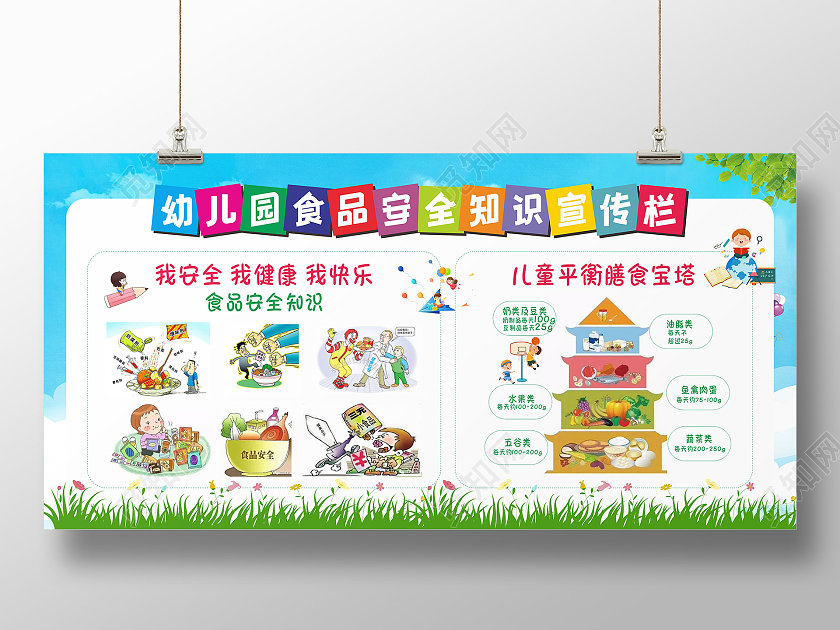 儿童食品安全展板宣传栏海报