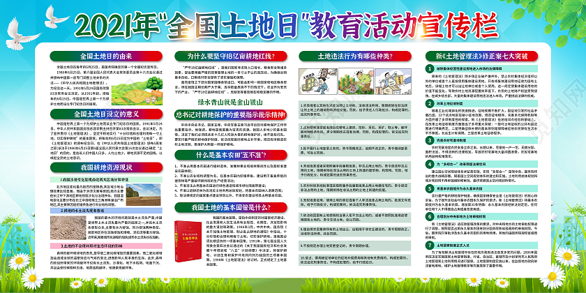 绿色全国土地日宣传栏