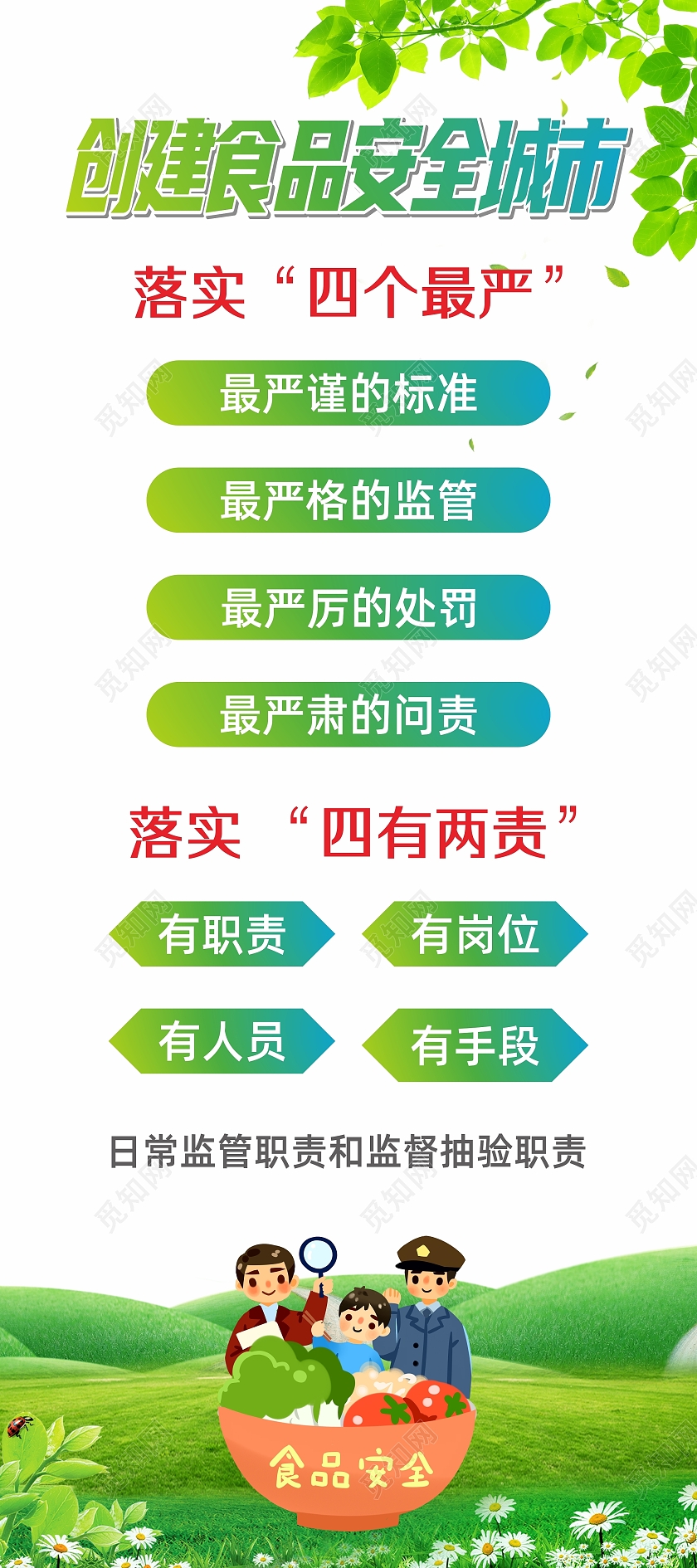 食品安全展架易拉宝海报