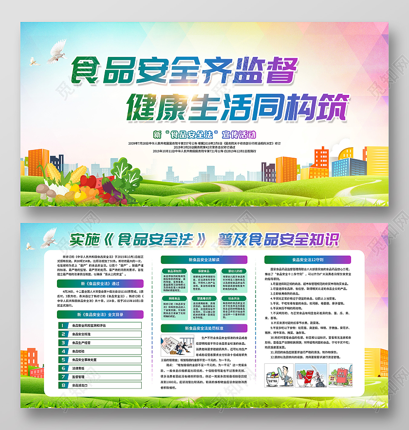 绿色简约食品安全法宣传栏