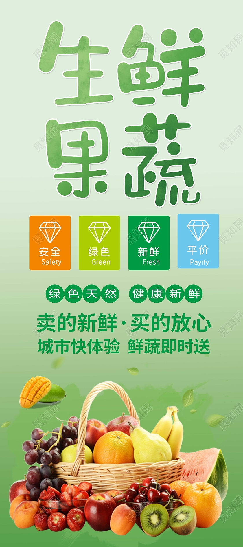 生鲜果蔬展架蔬菜易拉宝