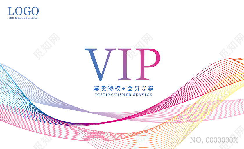 科技简约线条会员卡VIP