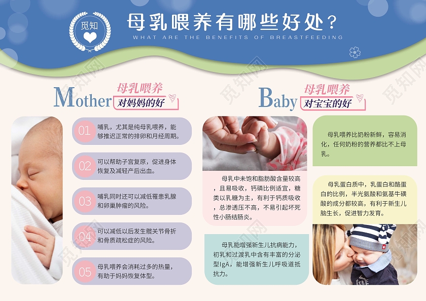 浅色小清新母乳喂养有哪些好处大队委竞选横版母乳喂养的好处
