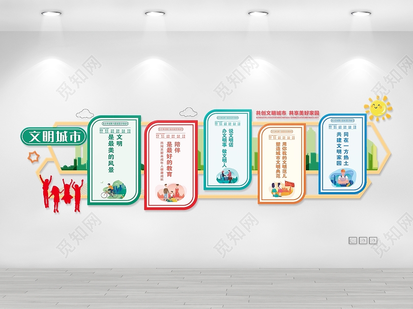 文化墙文明城市形象墙文明展板城市文明城市文化墙