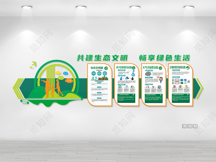 保护生态文明环境文化墙保护环境爱护环境文化墙