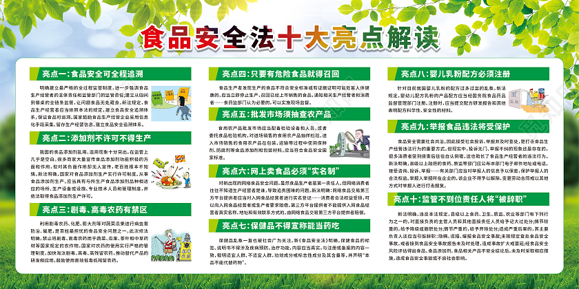 绿色食品安全法展板食品安全法宣传栏