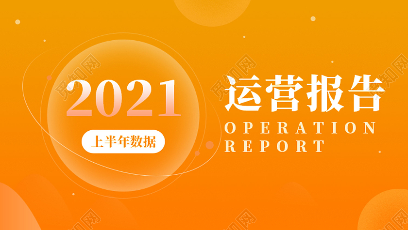 黄色简约2021运营报告uibanner