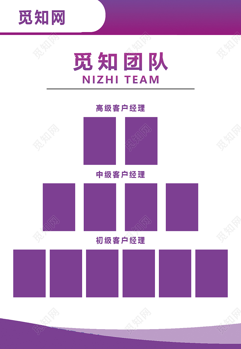 紫色企业团队人员职位海报银行