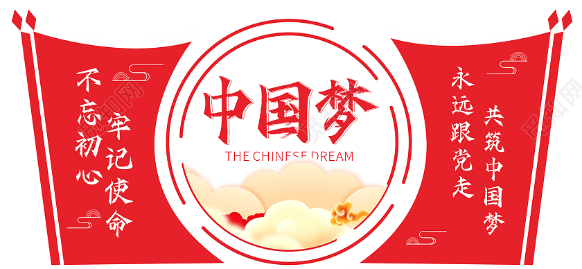 不忘初心牢记使命共筑中国梦文化墙