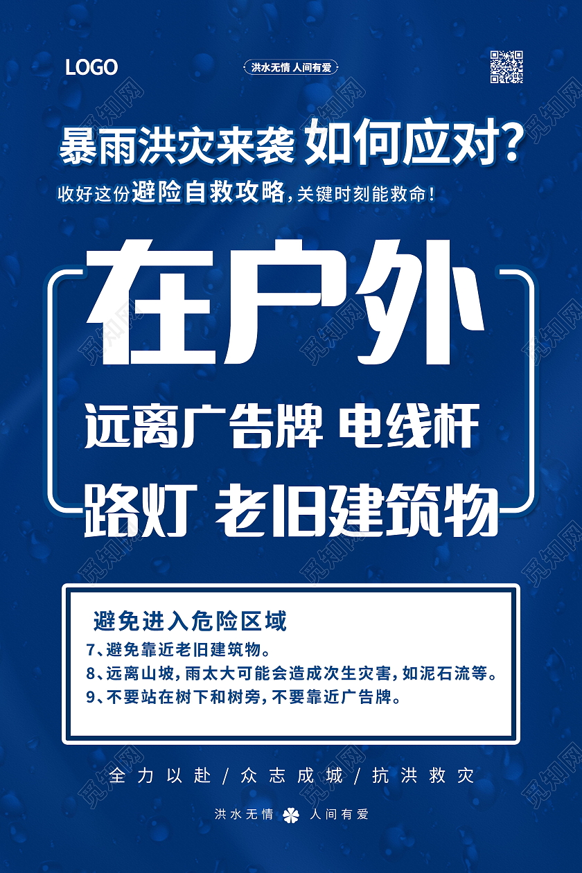 暴雨应对措施新乡挺住郑州挺住河南加油海报暴雨模板河南暴雨