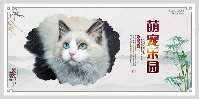 灰色调简约风格萌宠乐园可爱萌宠套图宠物萌宠挂图套图