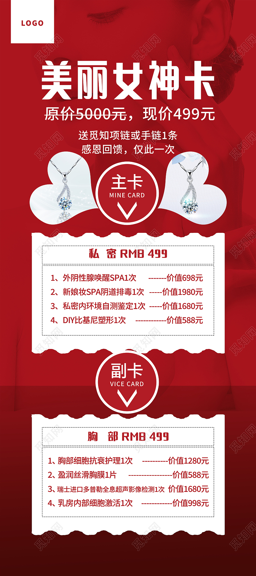 简约大气女性私密整容私密护理展板设计