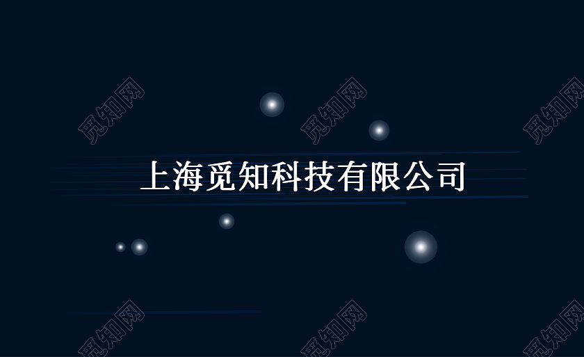 蓝色商务上海觅知科技有限公司企业名片正反面