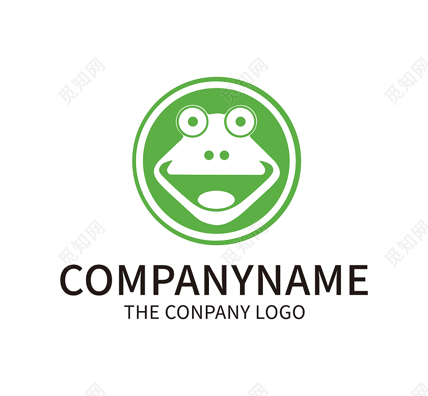 绿色简洁风格卡通风格扁平风格企业logo青蛙