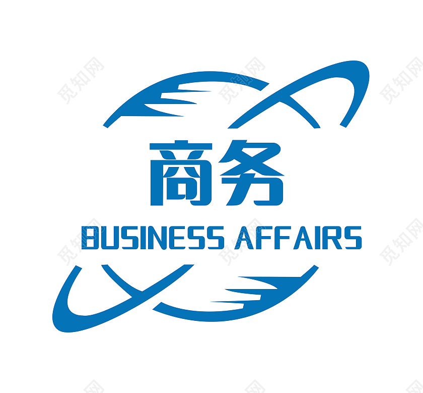 蓝色大气简洁风格商务科技企业logo