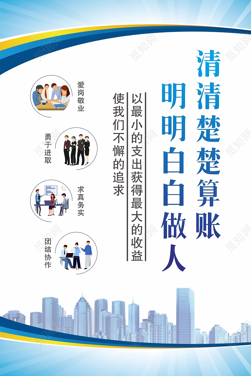 财务工作企业文化团队合作文化墙制度牌