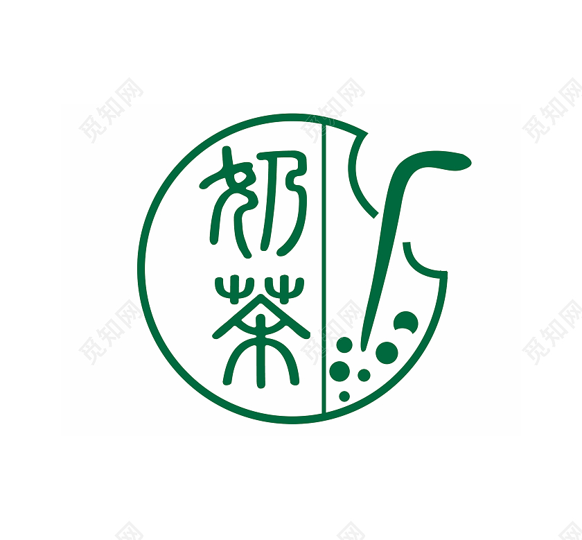 绿色简约高端大气创意奶茶logo