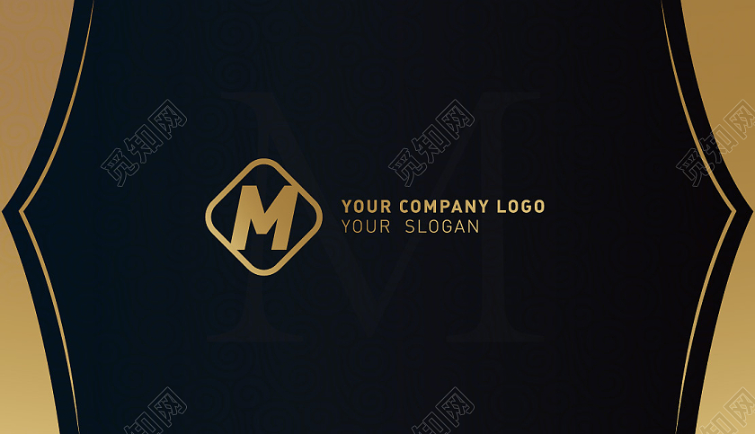 黑色高端烫金商务名片设计感十足名片黑色名片