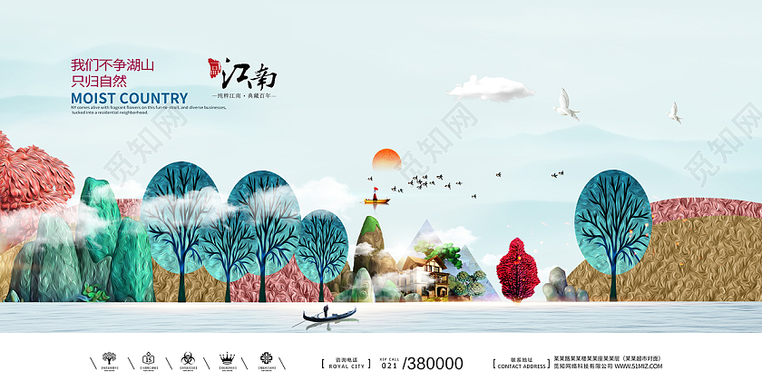 高端大气房地产城市摄影城市繁华展板宣传房地产宣传展板