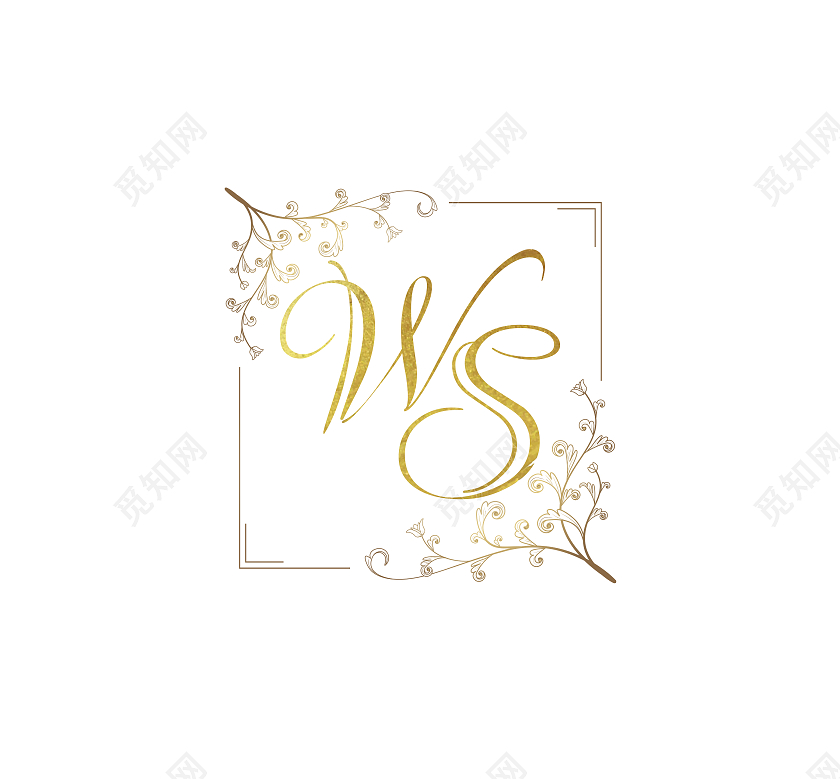 金色浪漫幸福唯美婚礼宴会婚庆LOGO汽车地贴