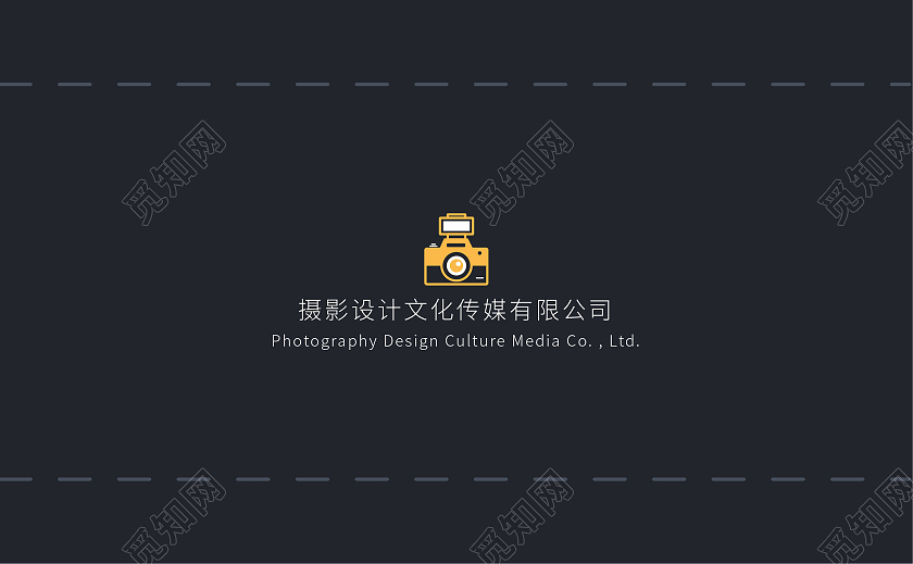 黑色简约摄影名片插画摄像机名片