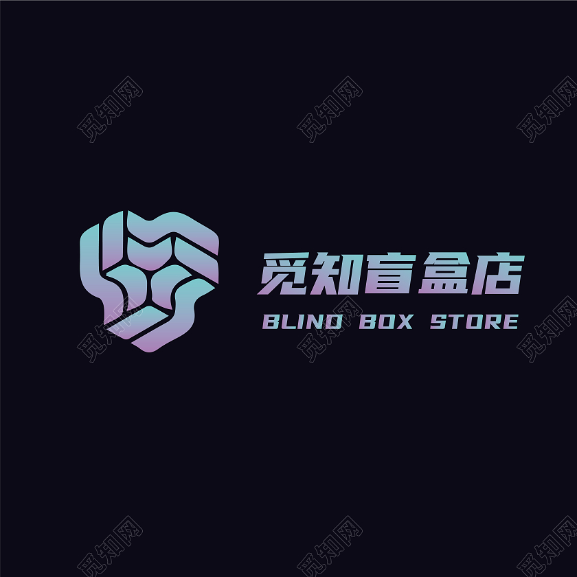 蓝紫渐变色自主创作logo企业logo logo设计
