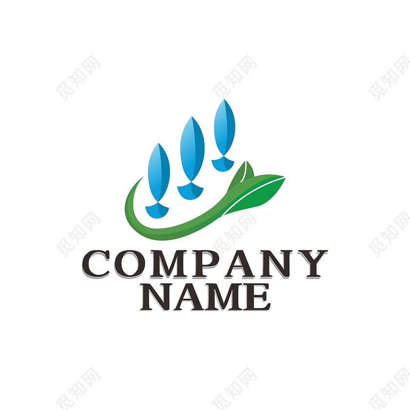 生态原味植物餐饮设计矢量LOGO鱼庄鲜美餐饮logo