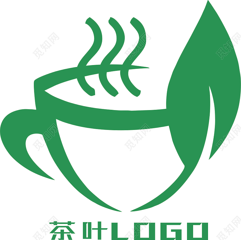 绿色茶叶标识茶叶logo茶叶文化