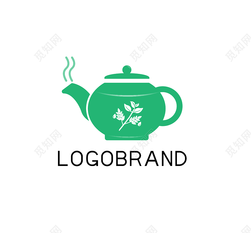 茶壶泡茶图标logo素材ai矢量文件茶叶logo