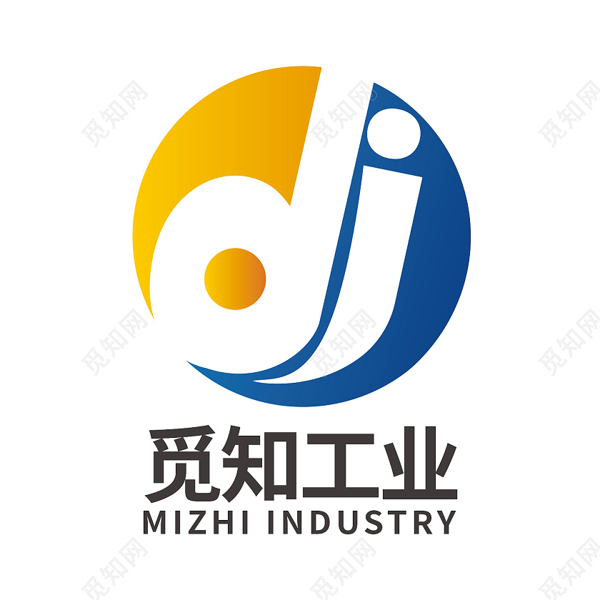蓝色商务工业企业logo标识设计字母logo