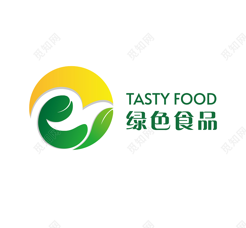 绿色植物叶子企业健康食品logo标识