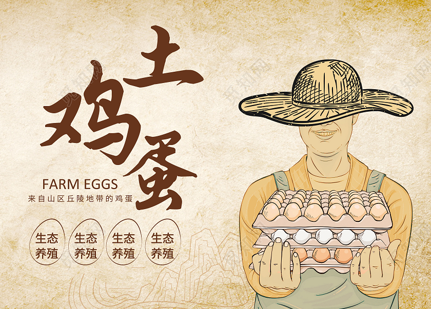 牛皮纸鸡蛋礼盒包装土鸡蛋包装盒手提盒包装