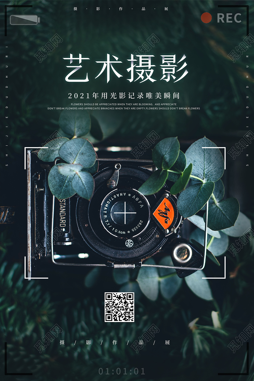 创意简约艺术摄影摄影大赛摄影培训海报