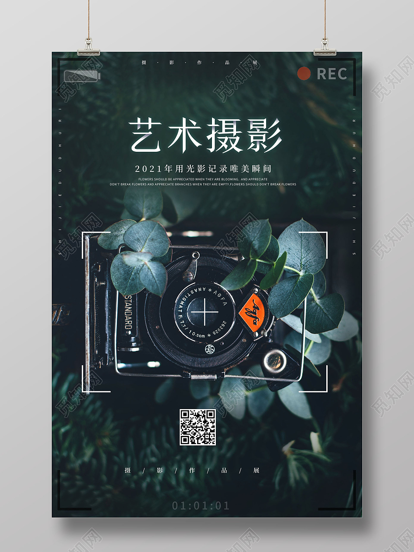 创意简约艺术摄影摄影大赛摄影培训海报