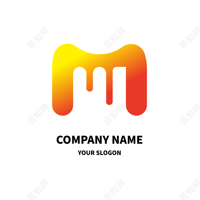 橙黄渐变  圆润风 企业LOGO设计 原创logologo设计
