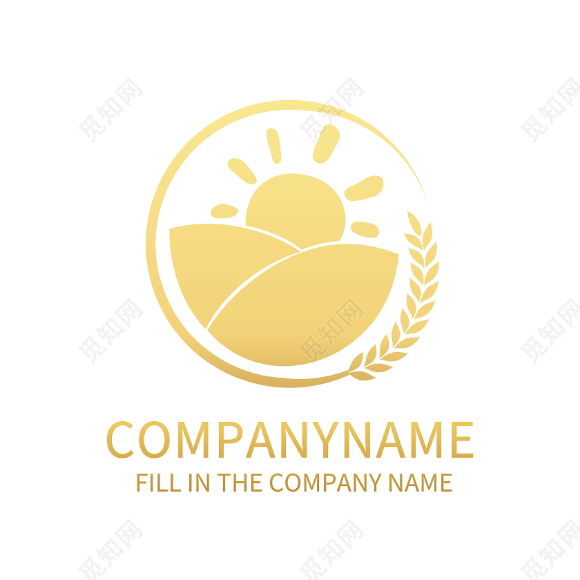 农业标志农产品标志logo模板设计太阳logo